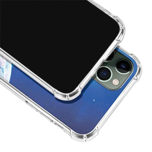 View of a Planet as it Looms in Close Orbit and with Rings iPhone 12 Pro Clear Case