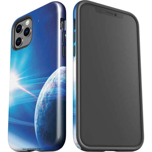 View of a Planet as it Looms in Close Orbit and with Rings iPhone 12 Pro Impact Case