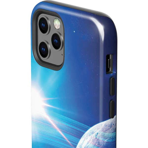 View of a Planet as it Looms in Close Orbit and with Rings iPhone 12 Pro Max Impact Case