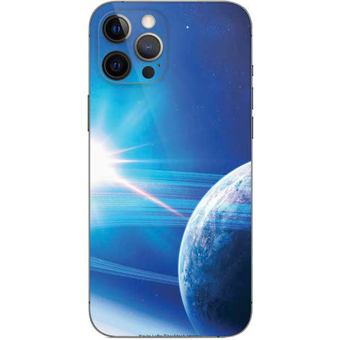View of a Planet as it Looms in Close Orbit and with Rings iPhone 12 Pro Max Skin