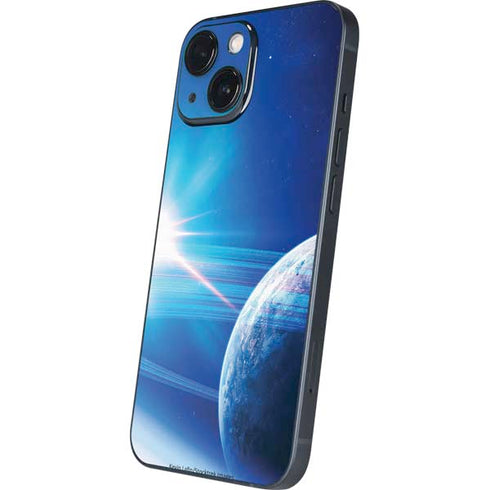 View of a Planet as it Looms in Close Orbit and with Rings iPhone 13 Mini Skin