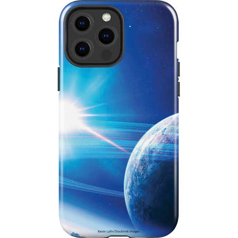 View of a Planet as it Looms in Close Orbit and with Rings iPhone 13 Pro Max Impact Case