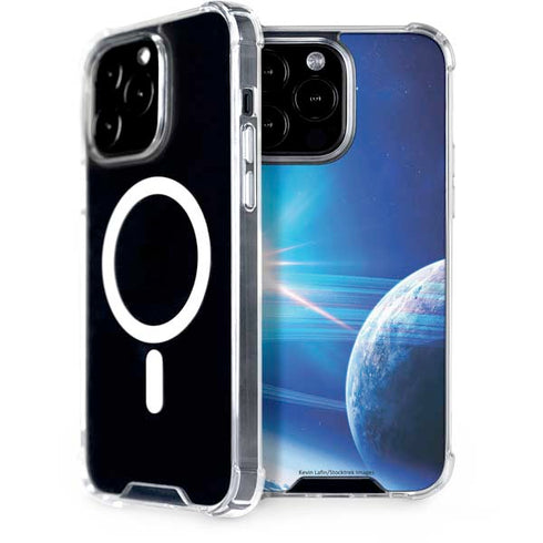 View of a Planet as it Looms in Close Orbit and with Rings iPhone 13 Pro Max MagSafe Case