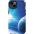 View of a Planet as it Looms in Close Orbit and with Rings iPhone 15 Plus Impact Case