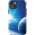 View of a Planet as it Looms in Close Orbit and with Rings iPhone 14 Impact Case