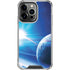 View of a Planet as it Looms in Close Orbit and with Rings iPhone 14 Pro Clear Case