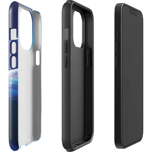 View of a Planet as it Looms in Close Orbit and with Rings iPhone 15 Pro Impact Case