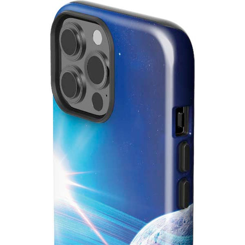 View of a Planet as it Looms in Close Orbit and with Rings iPhone 15 Pro Max Impact Case