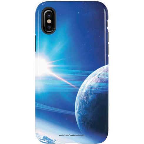 View of a Planet as it Looms in Close Orbit and with Rings iPhone XS Pro Case