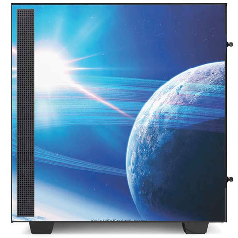 View of a Planet as it Looms in Close Orbit and with Rings NZXT H510 Compact ATX Mid-Tower Case Skin
