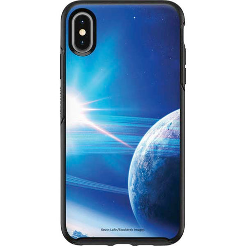 View of a Planet as it Looms in Close Orbit and with Rings Otterbox Symmetry iPhone Skin