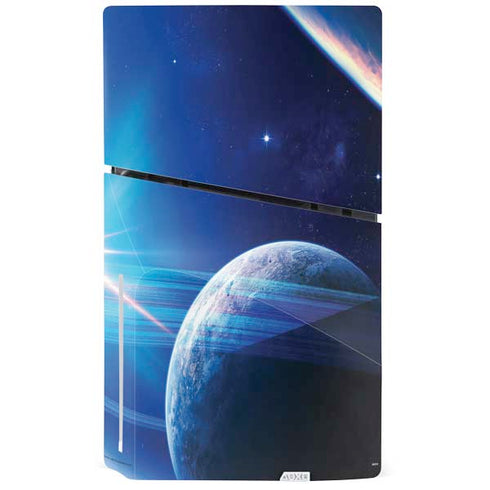 View of a Planet as it Looms in Close Orbit and with Rings PS5 Slim Disk Bundle Skin