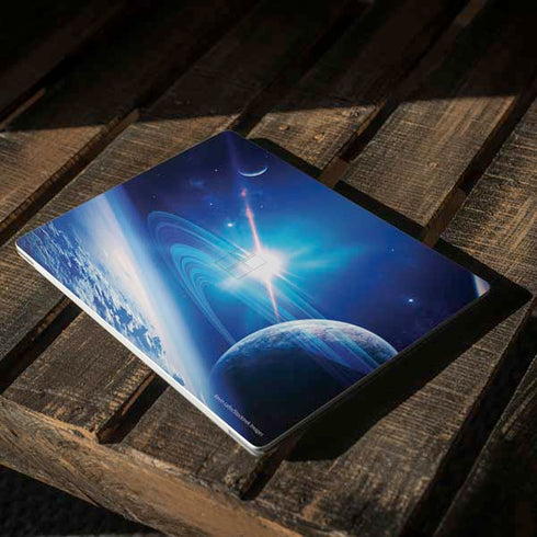 View of a Planet as it Looms in Close Orbit and with Rings Surface Laptop 3 13.5in Skin