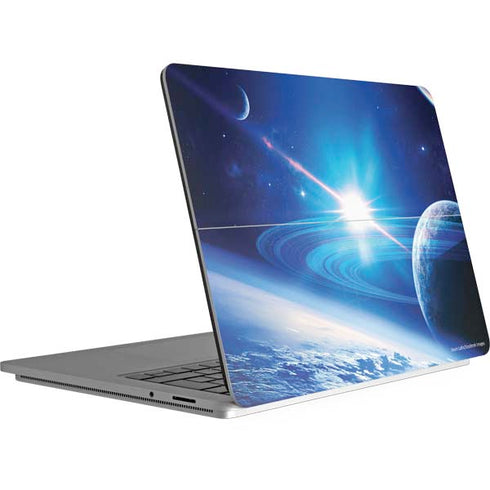 View of a Planet as it Looms in Close Orbit and with Rings Surface Laptop Studio Skin