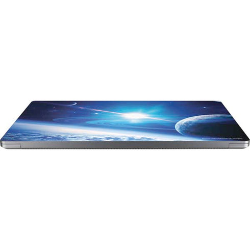 View of a Planet as it Looms in Close Orbit and with Rings Universal Laptop 11in (8.8 x 6.2in) Skin