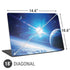 View of a Planet as it Looms in Close Orbit and with Rings Universal Laptop 18in (14.6 x 10.6in) Skin