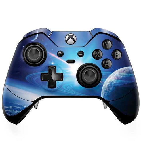 View of a Planet as it Looms in Close Orbit and with Rings Xbox One Elite Controller Skin