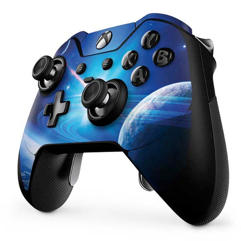 View of a Planet as it Looms in Close Orbit and with Rings Xbox One Elite Controller Skin