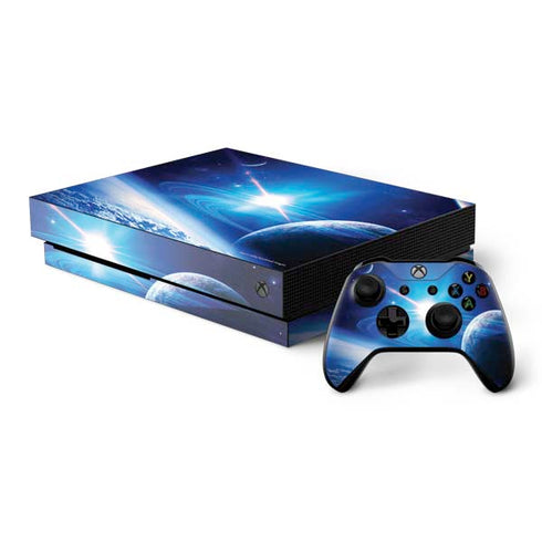 View of a Planet as it Looms in Close Orbit and with Rings Xbox One X Bundle Skin