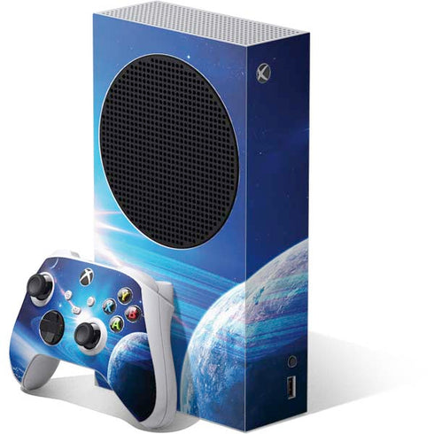 View of a Planet as it Looms in Close Orbit and with Rings Xbox Series S Skins