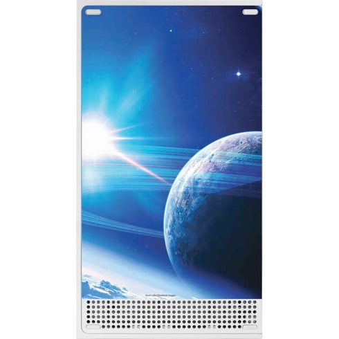 View of a Planet as it Looms in Close Orbit and with Rings Xbox Series S Bundle Skin