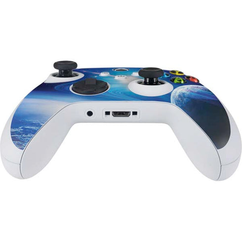 View of a Planet as it Looms in Close Orbit and with Rings Xbox Series S Controller Skin