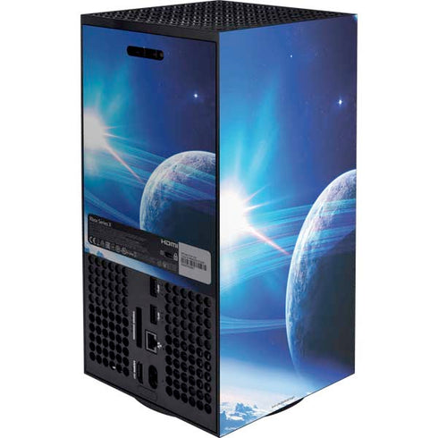 View of a Planet as it Looms in Close Orbit and with Rings Xbox Series X Bundle Skin