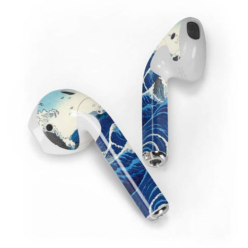 Hiroshige View of the Naruto whirlpools at Awa Apple AirPods Skin