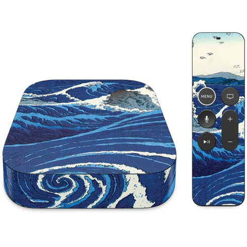 Hiroshige View of the Naruto whirlpools at Awa Apple TV Skin