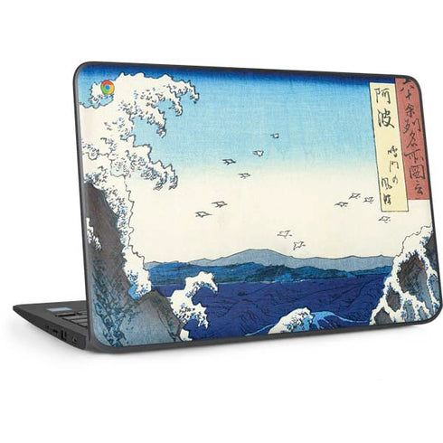 View of the Naruto whirlpools at Awa by Hiroshige HP Chromebook Skin
