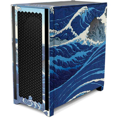 Hiroshige View of the Naruto whirlpools at Awa Corsair 4000D Tempered Glass Mid-Tower ATX Case Skin