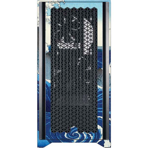 Hiroshige View of the Naruto whirlpools at Awa Corsair 4000D Tempered Glass Mid-Tower ATX Case Skin