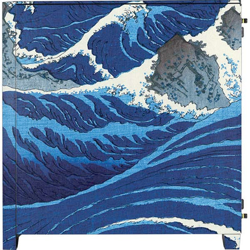 Hiroshige View of the Naruto whirlpools at Awa Corsair 4000D Tempered Glass Mid-Tower ATX Case Skin