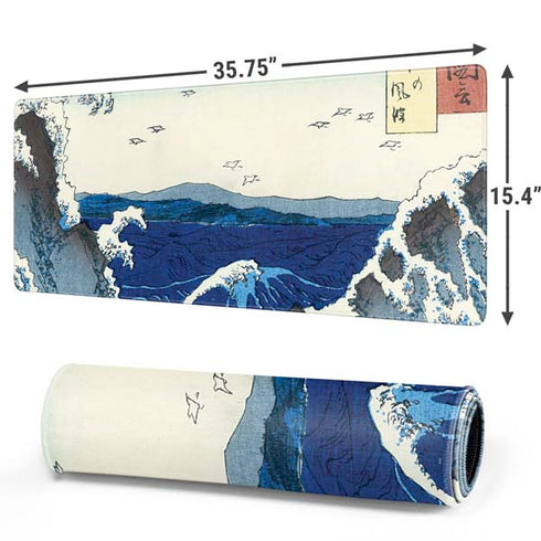 View of the Naruto whirlpools at Awa by Hiroshige Gaming Mouse Pad