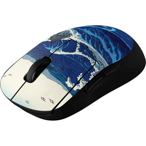 View of the Naruto whirlpools at Awa by Hiroshige G Pro Wireless Gaming Mouse Skin