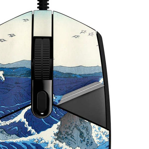 View of the Naruto whirlpools at Awa by Hiroshige G203 Prodigy RGB Wired Gaming Mouse Skin