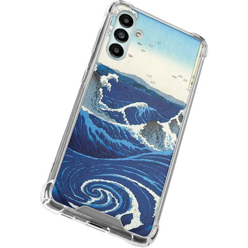 Hiroshige View of the Naruto whirlpools at Awa Galaxy A13 5G Clear Case