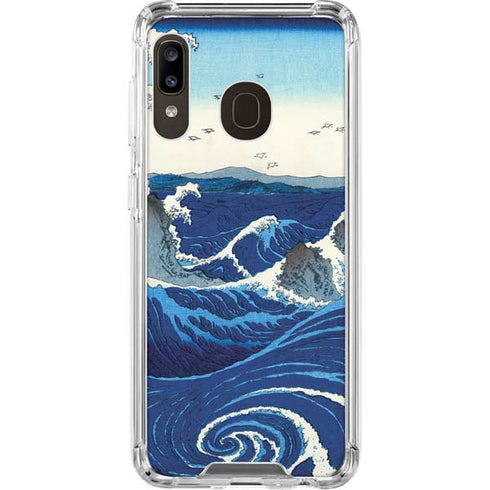 Hiroshige View of the Naruto whirlpools at Awa Galaxy A30 Clear Case