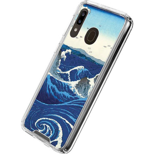 Hiroshige View of the Naruto whirlpools at Awa Galaxy A30 Clear Case
