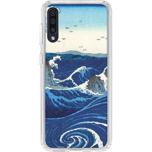 Hiroshige View of the Naruto whirlpools at Awa Galaxy A50 Clear Case