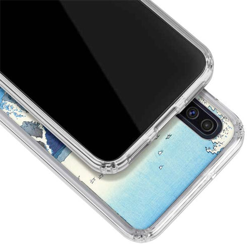 Hiroshige View of the Naruto whirlpools at Awa Galaxy A50 Clear Case