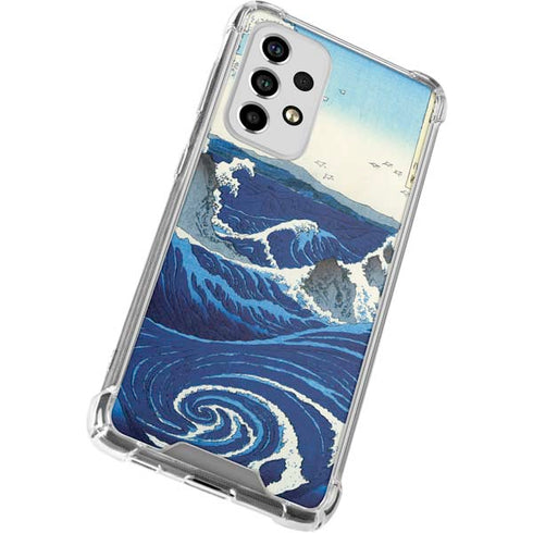 Hiroshige View of the Naruto whirlpools at Awa Galaxy A53 5G Clear Case