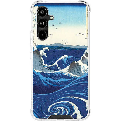 View of the Naruto whirlpools at Awa by Hiroshige Galaxy A54 5G Clear Case