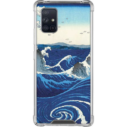 Hiroshige View of the Naruto whirlpools at Awa Galaxy A71 5G Clear Case