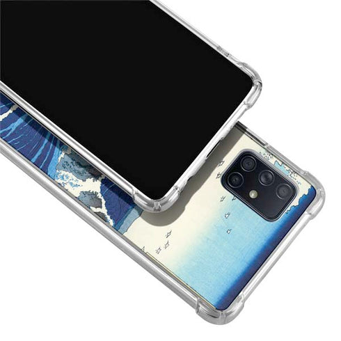 Hiroshige View of the Naruto whirlpools at Awa Galaxy A71 5G Clear Case