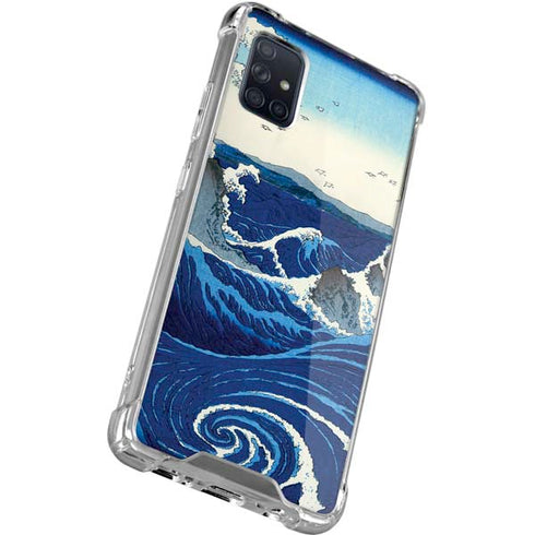 Hiroshige View of the Naruto whirlpools at Awa Galaxy A71 5G Clear Case