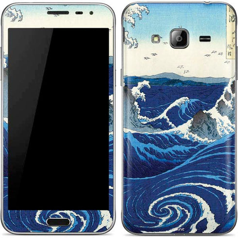 Hiroshige View of the Naruto whirlpools at Awa Galaxy J3 Skin