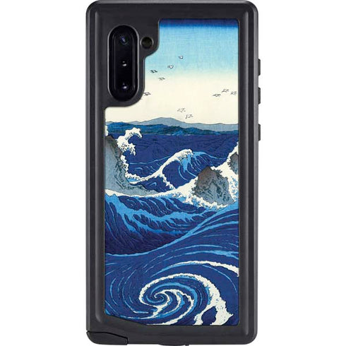 Hiroshige View of the Naruto whirlpools at Awa Galaxy Note 10 Waterproof Case