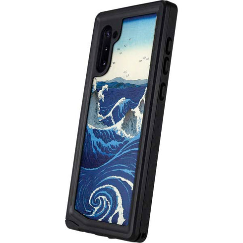 Hiroshige View of the Naruto whirlpools at Awa Galaxy Note 10 Waterproof Case