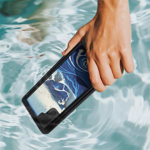 Hiroshige View of the Naruto whirlpools at Awa Galaxy Note 10 Waterproof Case
